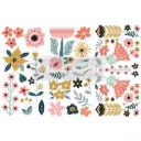Small decor transfer - Doodle Flowers 
