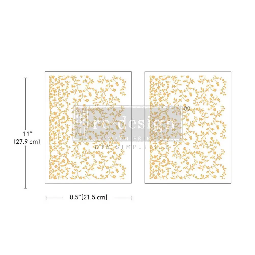 Medium A4 decor transfer Vinyard Elegance